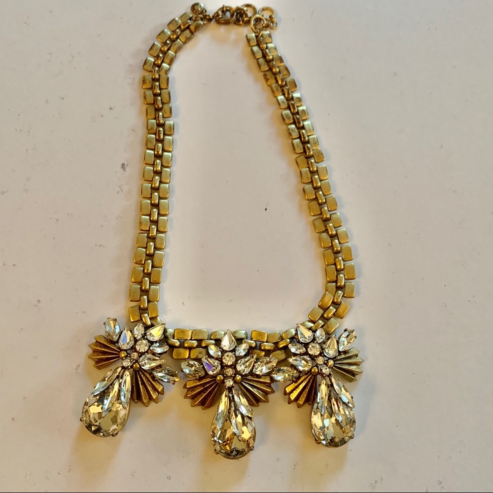 Art deco glass necklace